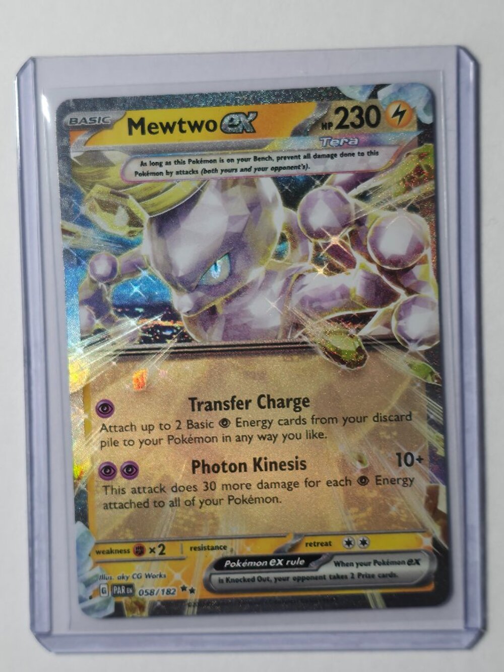 Pokémon TCG - Mewtwo ex - Paradox Rift - Double Rare - 058/182